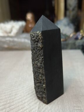 #21 Shungite with Pyrite Crystal Tower